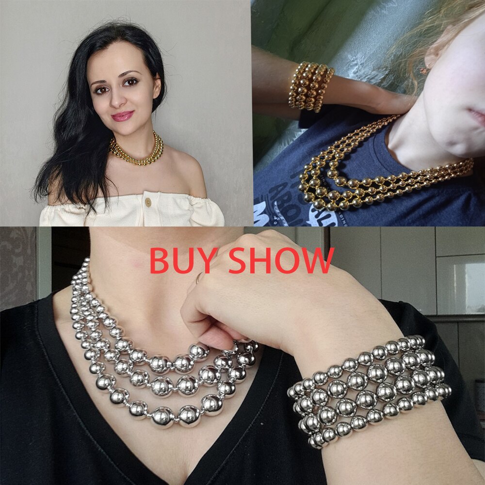 Women's Multi Layered Clavicle Necklace Bracelets Women's Men's Jewelry Buy Now