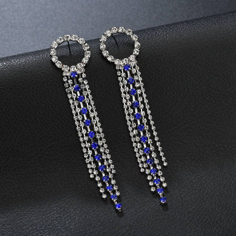 Luxury Rhinestone Crystal Tassel Earrings Jewelry Watches Necklaces Women's Buy Now