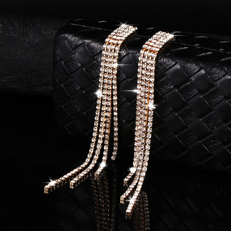 Luxury Rhinestone Crystal Tassel Earrings Jewelry Watches Necklaces Women's Buy Now