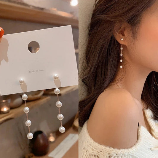 Pearl Long Fashion Earrings Necklaces Watches Bracelets Women's Jewelry Buy Now