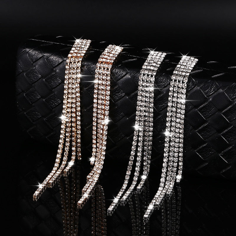 Luxury Rhinestone Crystal Tassel Earrings Jewelry Watches Necklaces Women's Buy Now